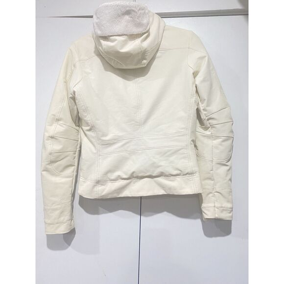 Mountain Hardware Women Jacket Sz S/P Nylon Blend Fleece Hoodie Cream/Beige - Picture 16 of 16
